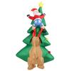 Dog Bite Old Man"s Christmas Tree LED Growing Inflatable Christmas Tree for Outdoor Grden Yard EU