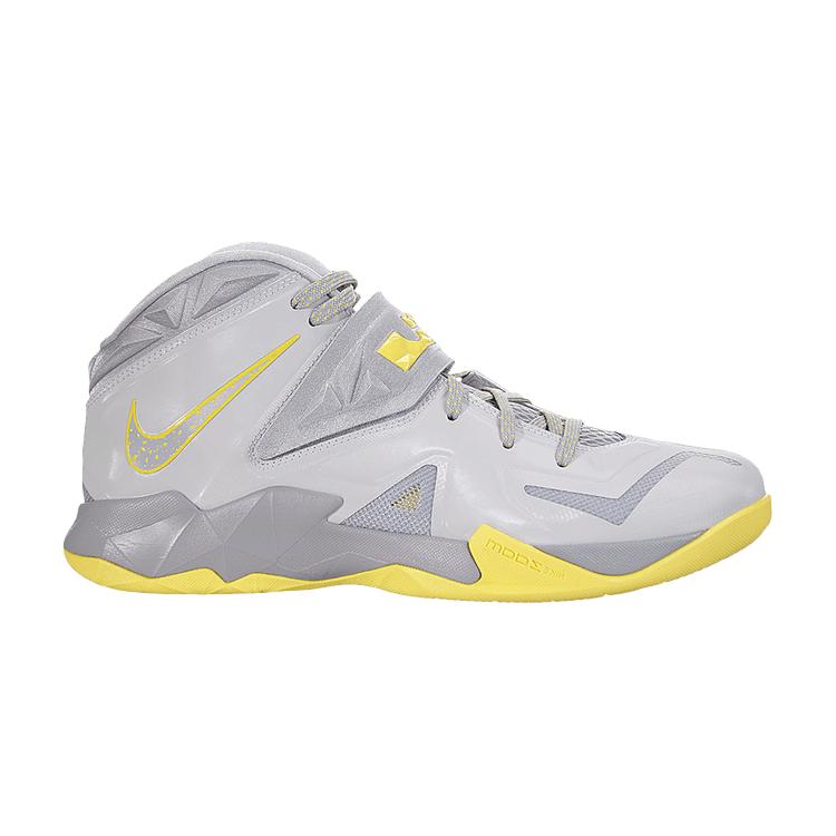 Nike LeBron Zoom Solider 7 Sonic Yellow Men Sneakers Pure-Platinum Wolf-Grey-Sonic-Yellow 599264-001