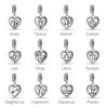 12 Astrologische Constellaties Hanger Bedel Echte 925 Sterling Zilveren Kralen voor Vrouwen Bedel Armband Ketting Sieraden Maken