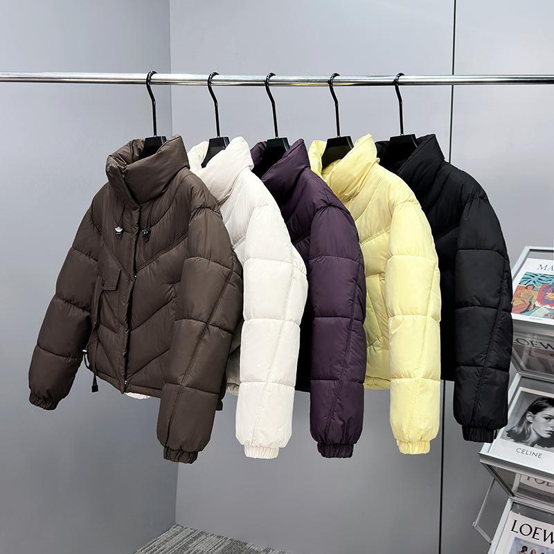 Winter 2025 new cotton-padded jacket women's Korean version of cotton-padded clothing loose small thickened jacket stand-up collar cotton-padded