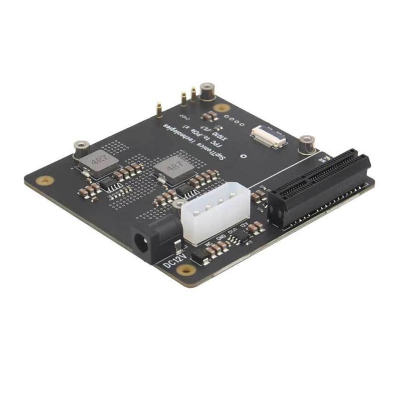 For RPi 5 PCIe Expansion Board With Standard PCIe Slot X1010 PCIe FFC Connectors Flexible Power Option