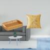 Elegant Woven Fruit Basket Snack Bowl And Decorative Throw Pillow Cover Set for Home Office Living