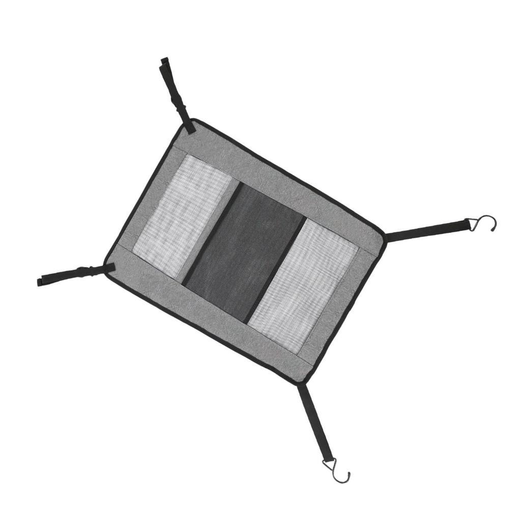 Dog Car Net Barrier 2 In 1 Design Adjustable Visible Breathable Mesh Back Seat Pet Car Divider for Travel Grey 45 X