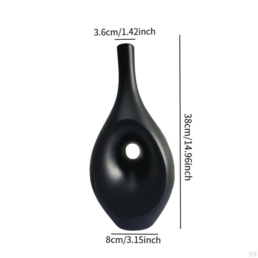 Decorative Flower Vase, Minimalist Container, Dried Arrangement for Entryway,