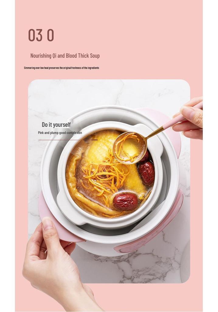 Multifunctional Electric Ceramic Stew Pot with Timer – Perfect for Water Bath, Bird's Nest, Porridge, and Soup Cooking – Ideal Gift