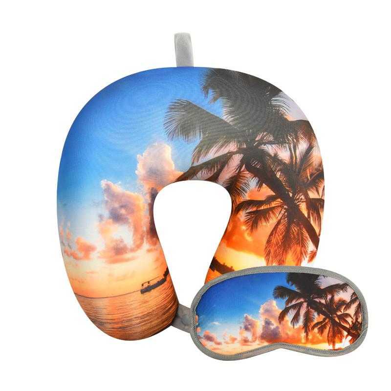 U-Shaped Foam Neck Pillow for Travel, Office Naps, and Car Support