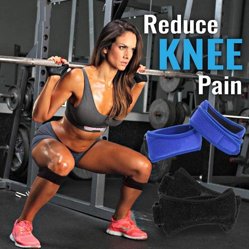 1 Stück Verstellbare Kniestütze Patellasehnen Druckschutz Unterstützung Schieberpolster Kniebandage Badminton Laufen