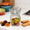 Yousheng Animal Shape Glass Candy Jar Airtight Pet Treat Container for Kitchen Storage Transparent Canister for Cookies Coffee Snack