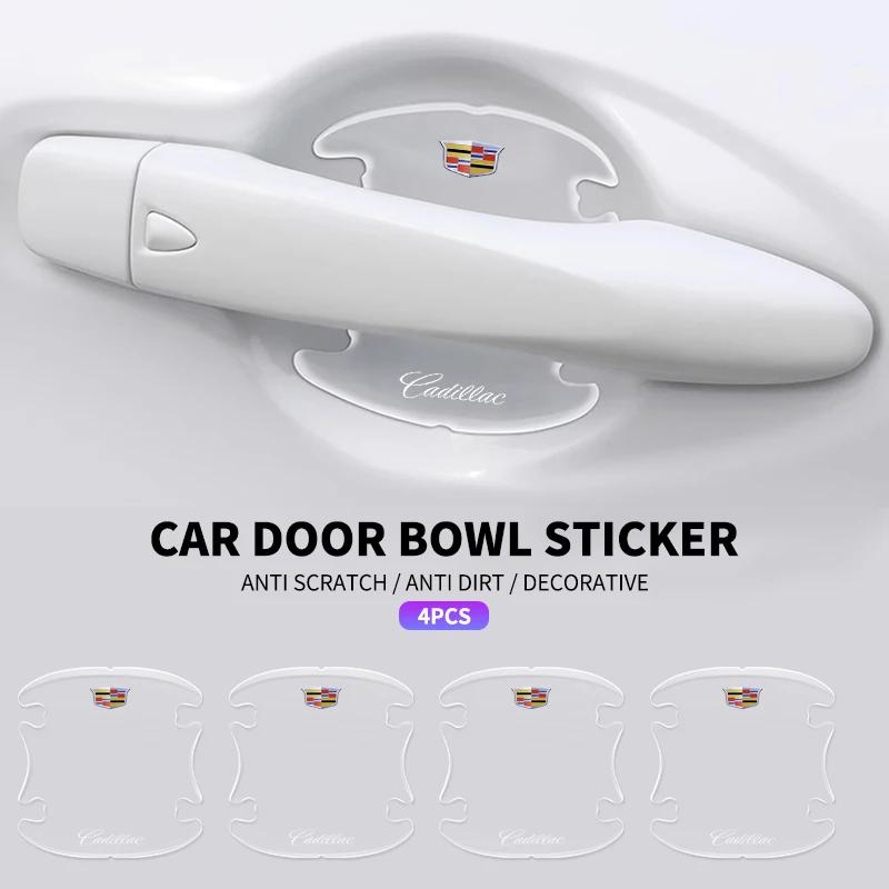 Car Door Handle Door Bowl Transparent Sticker Anti-Collision Protection Strip For Cadillac SRX ATS XTS CT4 CT5 CT6 XT4 XT5 XT6