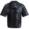 Under Armour Tie-Dye Design Letter Print Casual Hooded Short Sleeve Jacket Men Jackets Modern-Gray 1383291-044