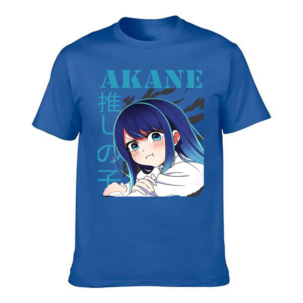 Unisexs Pure Cotton Tshirt Oshi No Ko Akane Kurokawa Anime Print Casual Short Sleeve Tee
