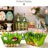User Friendly Green Rabbit Basket Easters Celebration Decors for Easters Festivities Perfect for Kids and Family Gatherings