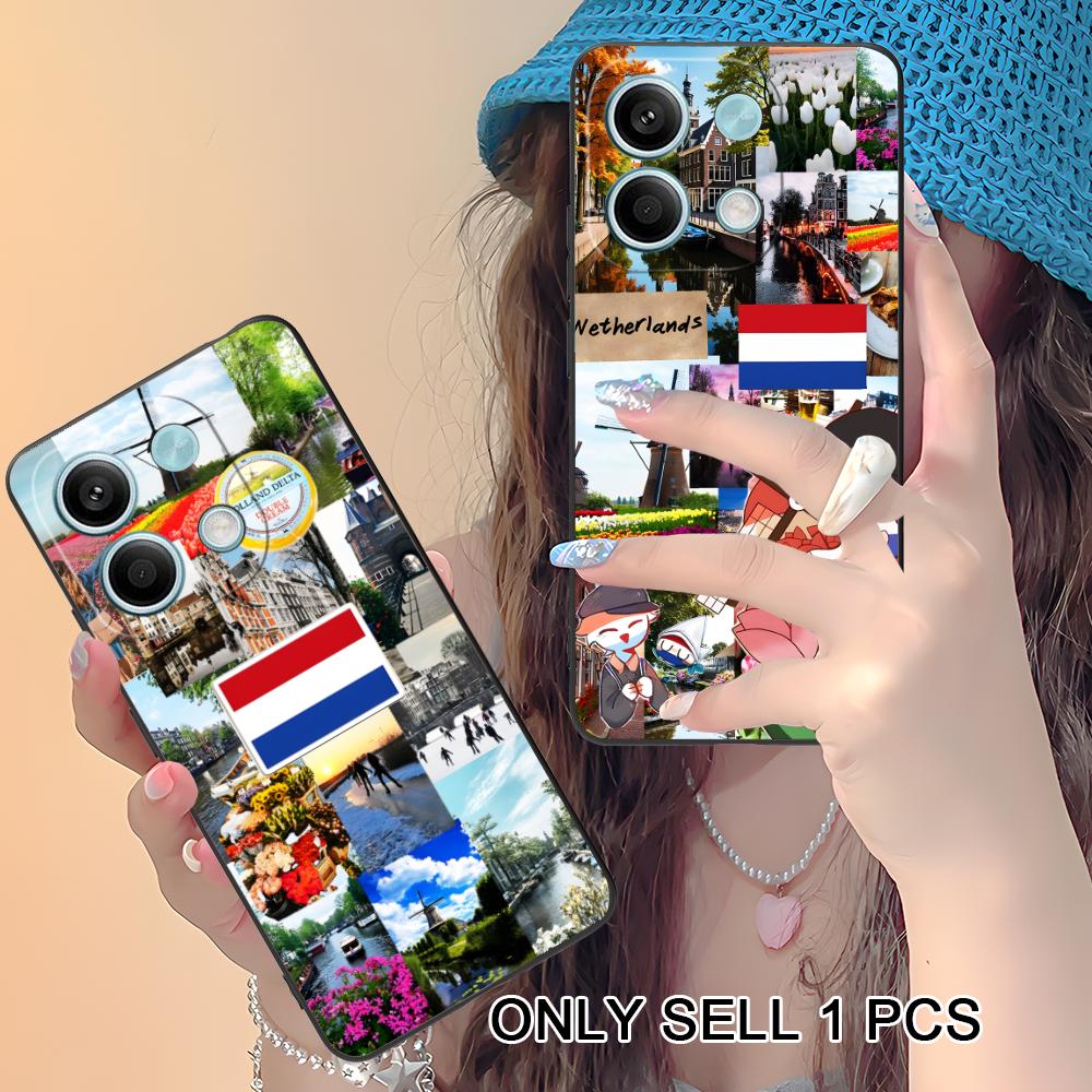 Netherland Dutch Flag Matte TPU Mobile Phone Case for Xiaomi Redmi Note 14 13 12 11 S Pro Plus 4G 5G Colorful Printing Cover