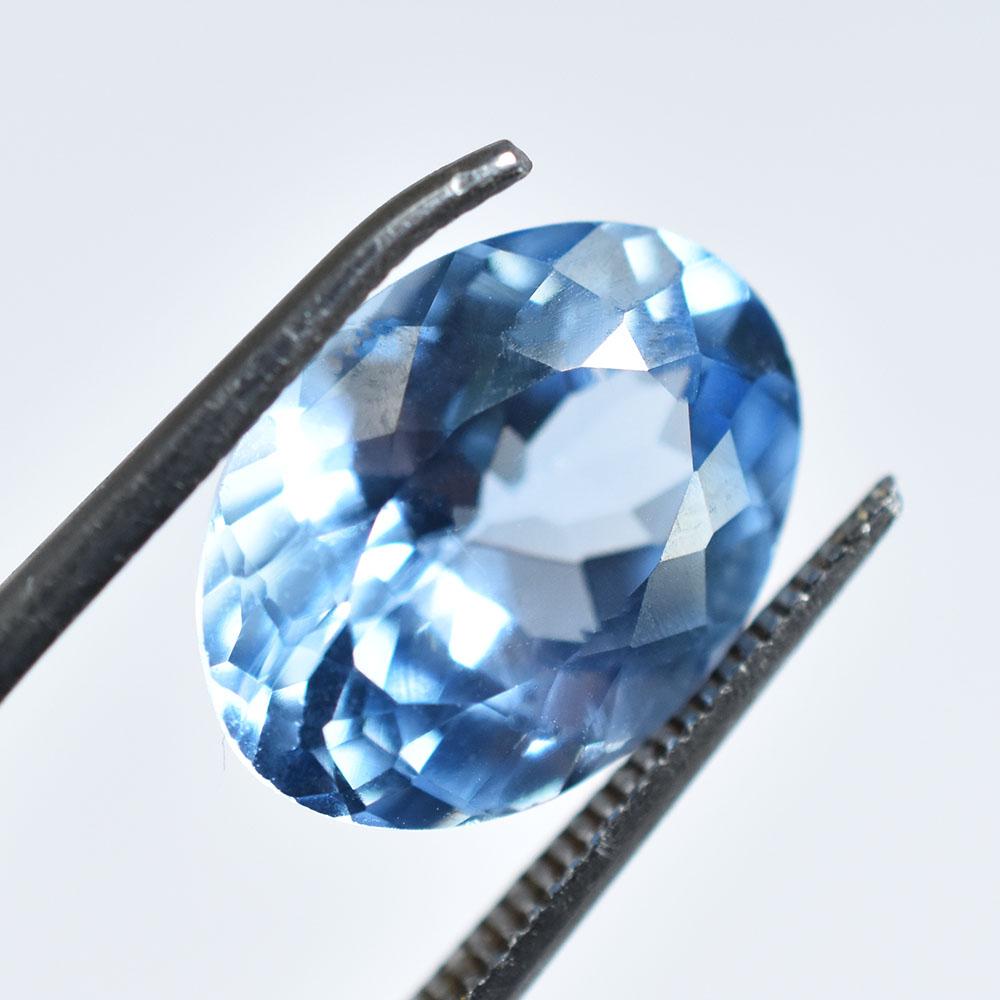 Natural Blue Aquamarine 9ct Oval Cut Loose Gemstone