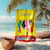 Personalized customized proof beach towel with Barbapapa pattern - soft, absorbent, quick-drying, perfect swimming, camping&bathing