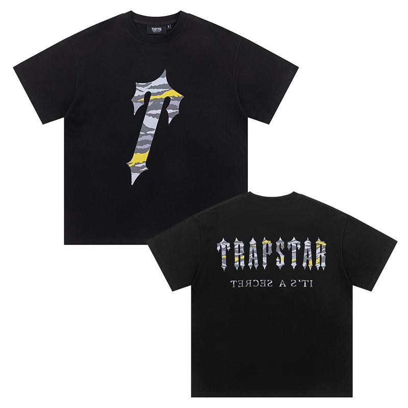 643 Trapstar London 2025 Summer New High Quality Cotton Round Neck Loose Large Size Men's and Women's T-shirt Couple T-shirt