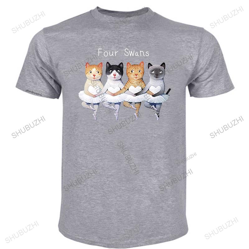

homme summer brand t shirt fashion cotton short sleeve black man print tshirs Cute dancing cat unisex o-neck vintage teeshirt 4XL