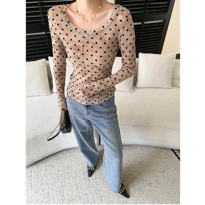 

Sinan Millennial Tie-Dye Polka Dot Slim-Fit T-shirt SN8554 Small серый/хаки