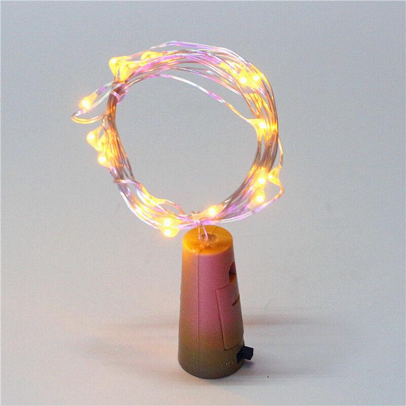 1m 2m 3m Wine Bottle Lights For Fairy String Battery Corker Outdoor Decor Wire Christmas Shaped Garland Party Festival Operated