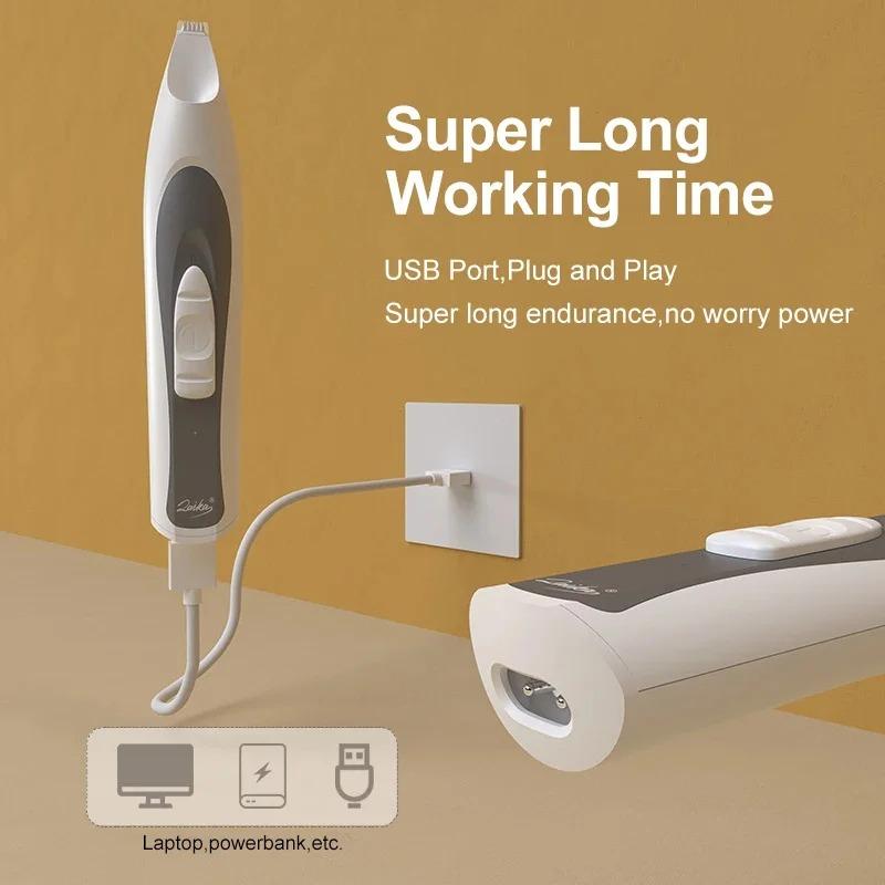Cat Foot Shaver Dog Electric Groomer Trimmer with Led Lamp Usb Pet Cat Dog Face Foot Ear Hip Hair Paw Shaver Dog Grooming Tools