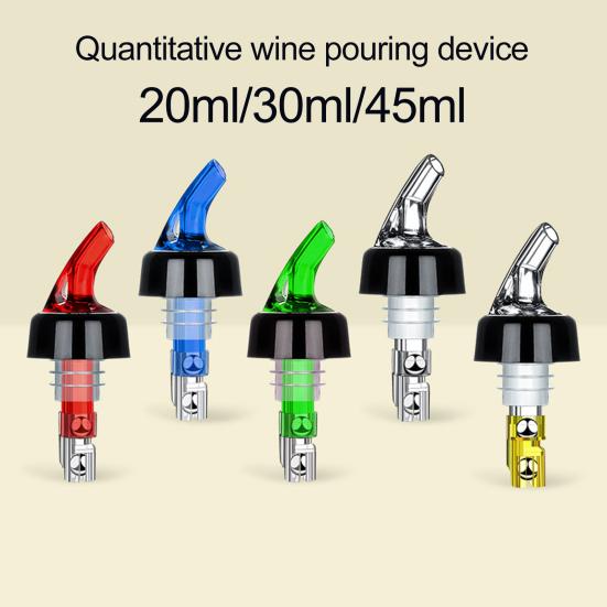 Automatic Measured Wine Pourer Stopper Food-Grade Plastic Wine Liquor Bottle Cork for Precise 45ml Pouring Home Bar Tool Kit