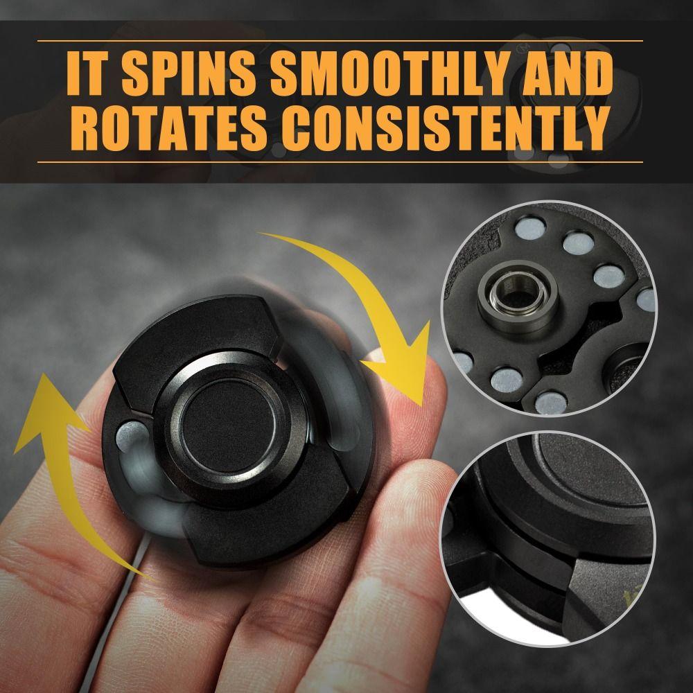 Multiple Play Magnetic Slider Spinning Top Hand Spinner Portable Adult Fidget Spinner  Kids Toy