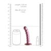 Ouch! - Silicone dildo with beads - 13 cm