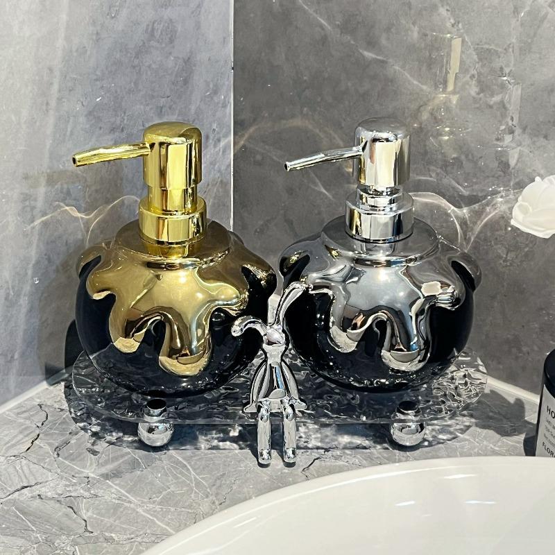 Simple Hand Sanitizer Bottle Creative Ceramic Soap Dispenser Hotel Toilet Lotion Bottle Storage Bottle Home Bathroom Accessories