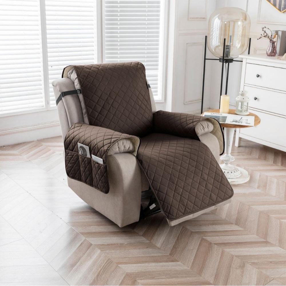 Waterproof Sofa Cushion Cover Small Check Pattern Pet Proof Soft Comfortable Home Furniture Protector