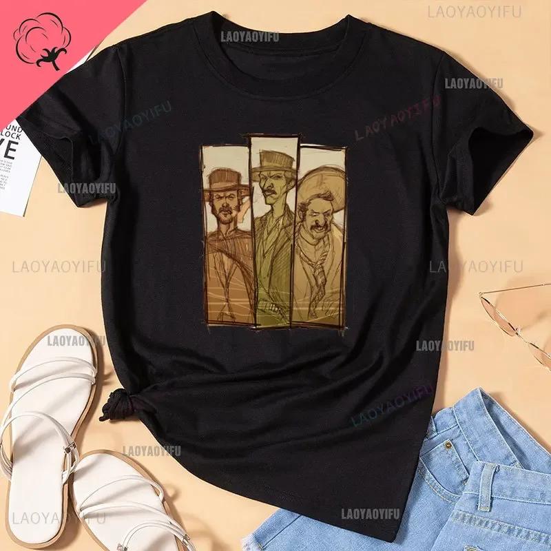 

Модная мужская одежда Футболка с принтом «Хороший, плохой, злой» для мужчин Топы Il Buono Brutto Cattivo Летние повседневные футболки для поездок на работу#Цвет(4) XXXXXL чёрный