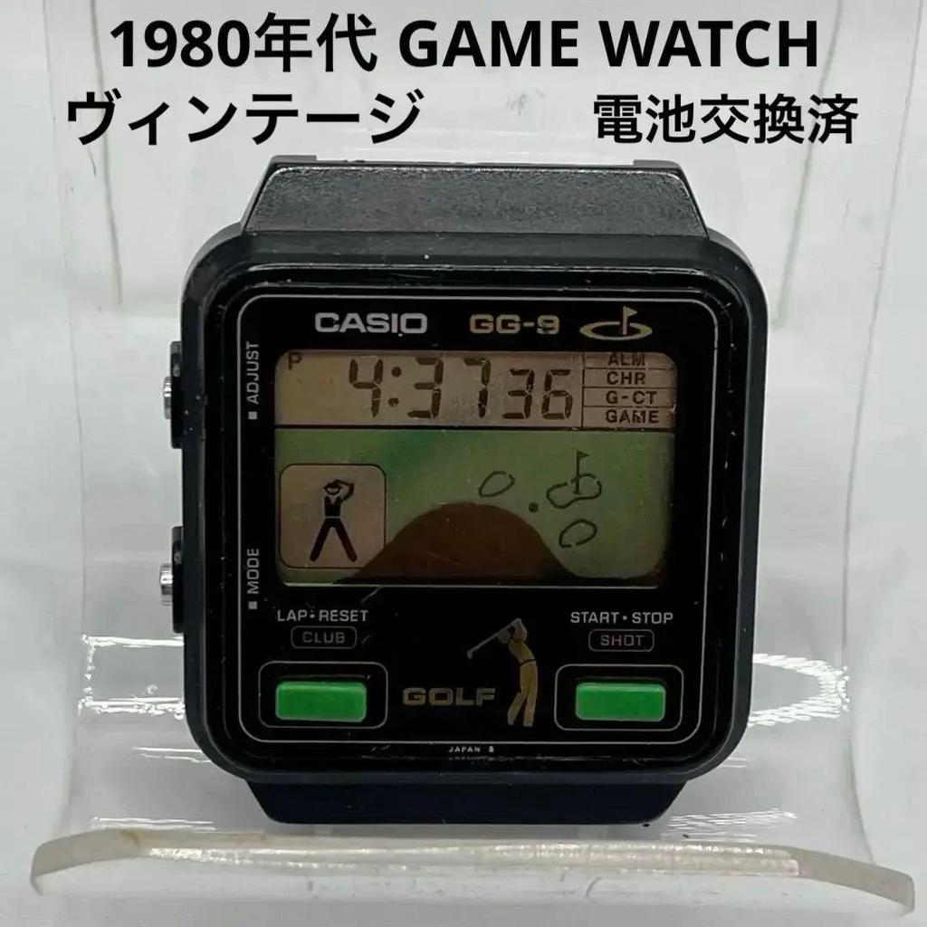 Used Super rare!CASIO 1980s GAME watch GG-9 battery replaced