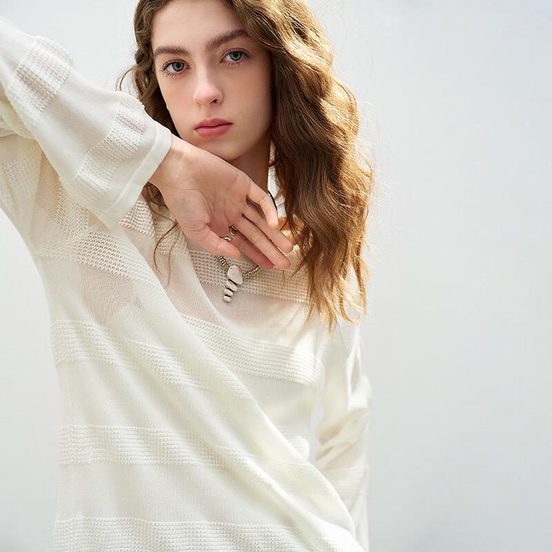 Chuyu Women's Lyocell Round Neck Loose Knit Top