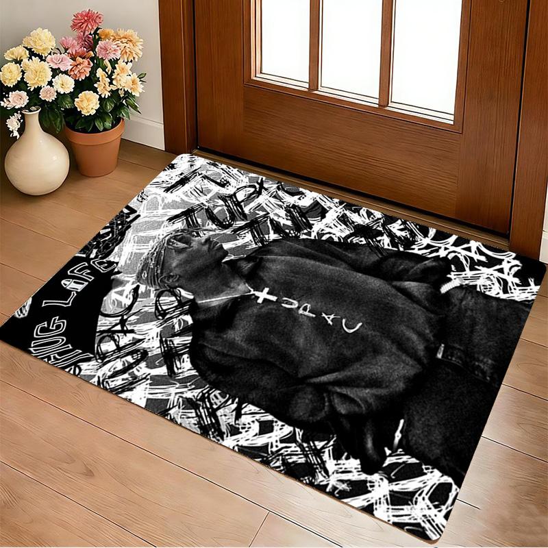 Tupac Tribute Living Room Non-Slip Area Rug Soft Carpet for Bedroom Game Playroom Sofa Office Home Decor Doormat Christmas Gift C9211187