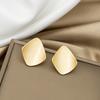 Matte Golden Minimalist Metal Style Glossy Geometric Earrings for Women Fashionable Personalized Daily Accessory Party Jewelry