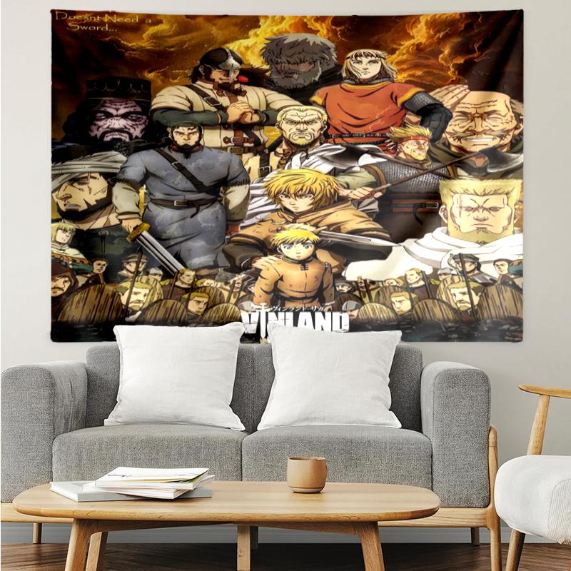 Vinland Saga Wall Hanging Tapestry Wall Cloth Tapestries Decor Wall Bedroom Decoration