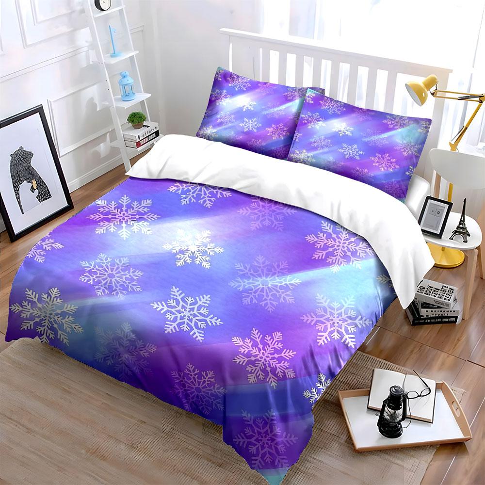 Christmas Tree with Ornaments Bedding Duvet Cover Set Duvet Cover Pillowcases (1*Duvet Cover 2*Pillowcases, without duvet insert)