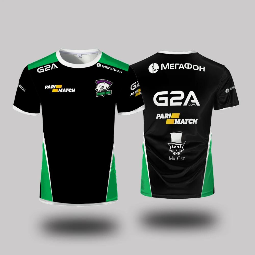 Virtus.Pro Esports Club Uniforms Summer Outdoor Men's And Women's Sport Breathable T-Shirt Loose Daily Casual Round Neck Clothes
