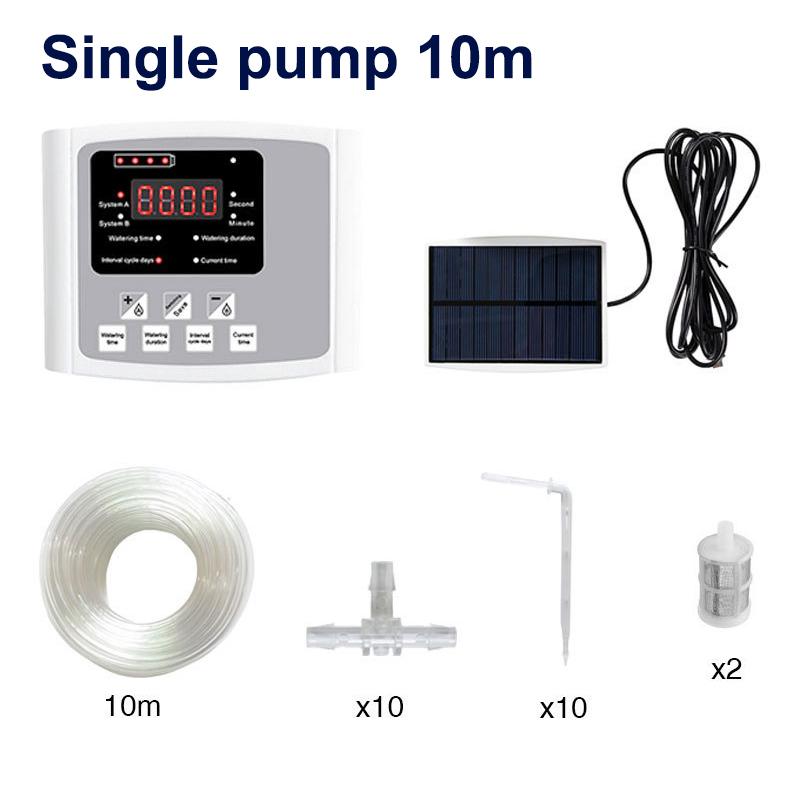 

Automatic Drip Irrigation Kit Programmable Water Timer Digital Display Solar Pump Watering System