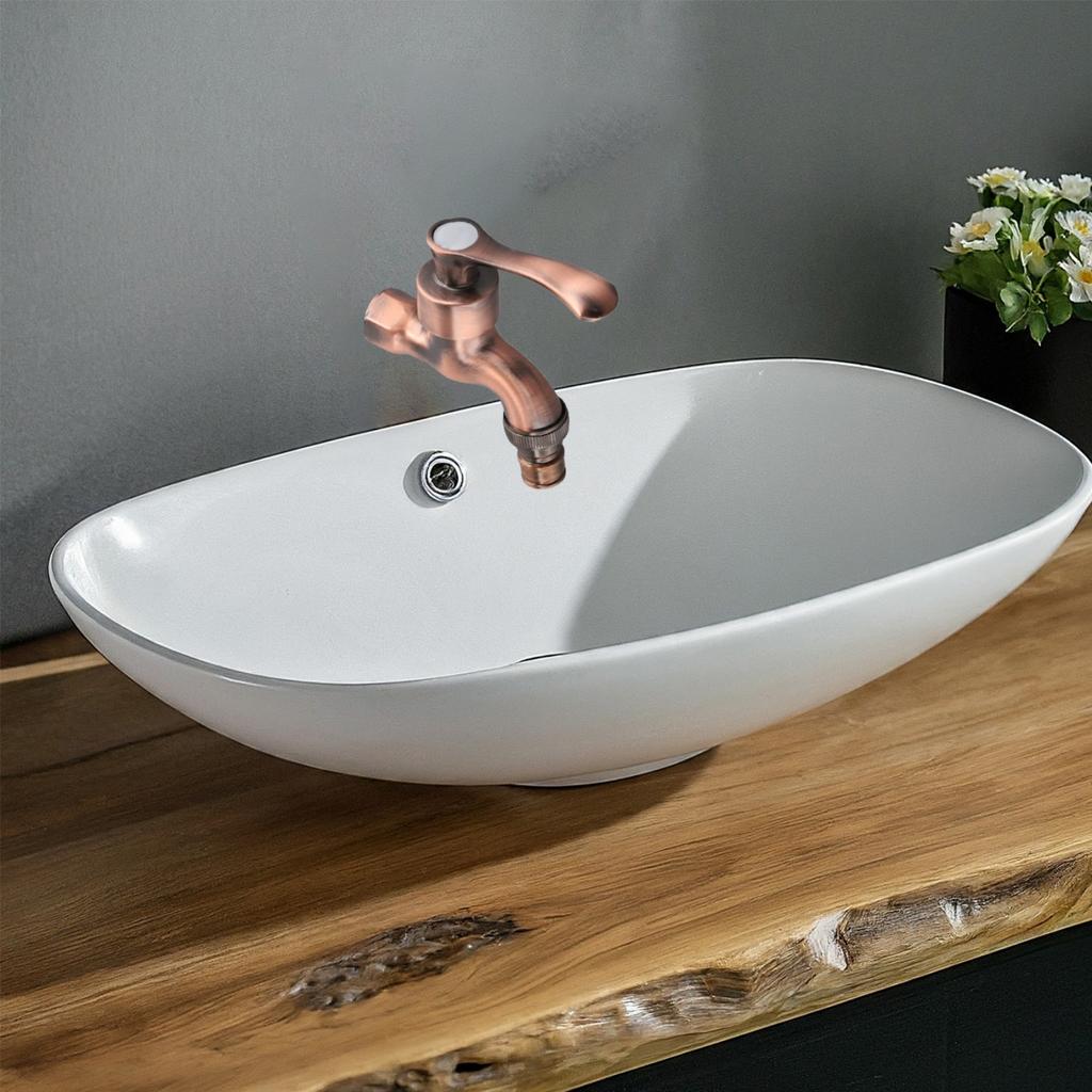 Luxuriöser Antik-Bronze-Wasserhahn für Waschmaschine Vintage Garten Deko