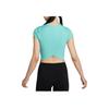 New Nike One Fitted Rib Women's Dri-FIT Short-Sleeve Cropped Top FV7875-300