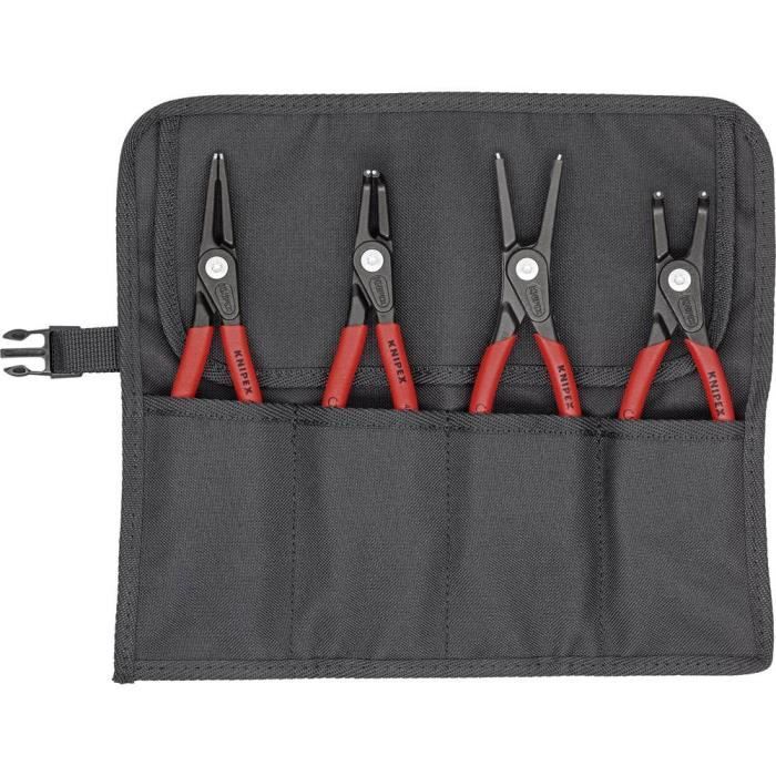 Jeu de pinces pour circlips - KNIPEX - 00 19 57 V01 - Adapté pour bagues 19-60 mm - Bec droite et coudée - Pack