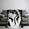Junji Ito Horror Comic Blanket Flannel Warm Comfort Soft Plush Blanket For Picnic Beds Sofas Homes And Bedrooms