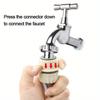 3PCS Wash Machine Water Pipe Faucet Connector Garden Hose Quick Adapter Fittings Gardening Car Washing Watering Tool