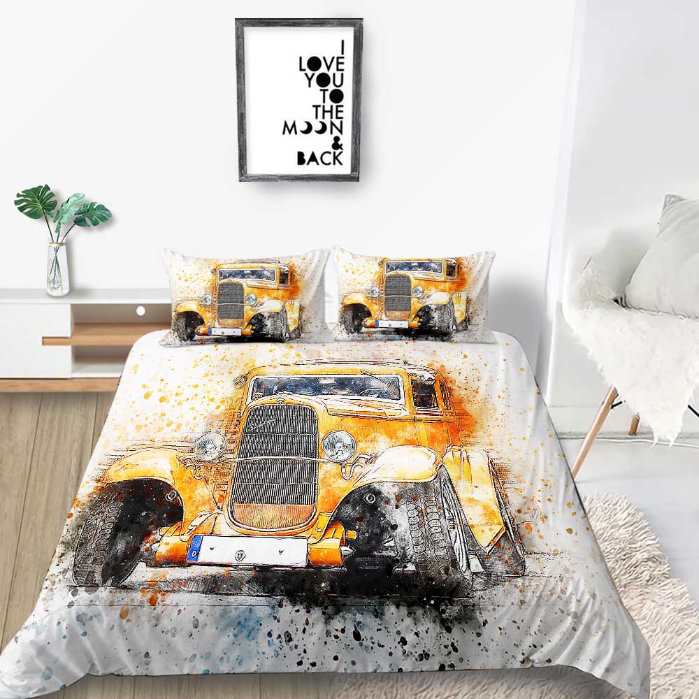 Cartoon Quilt Cover 3D Printing Bedding Cover Suit Twin King Size Highend Duvet Cover Set with Pillowcase for Boy Teen