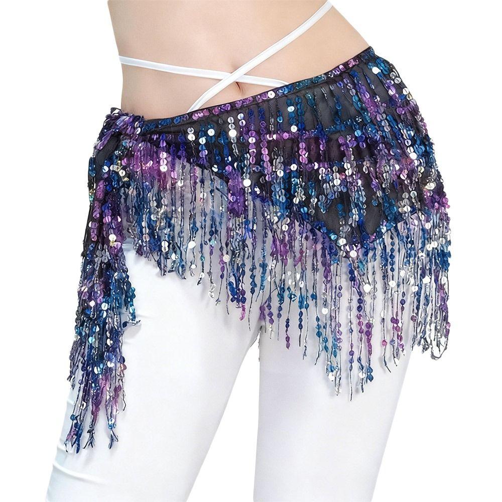 Sequins Women Belt Skirt Tassel Waist Chain Fashion Dancer Skirt  Show Costumes