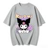new Summer Cute Kuromi TShirts Soft Cotton Short Sleeve Tees for Parents Kids Breathable Casual Daily Outfit Tops