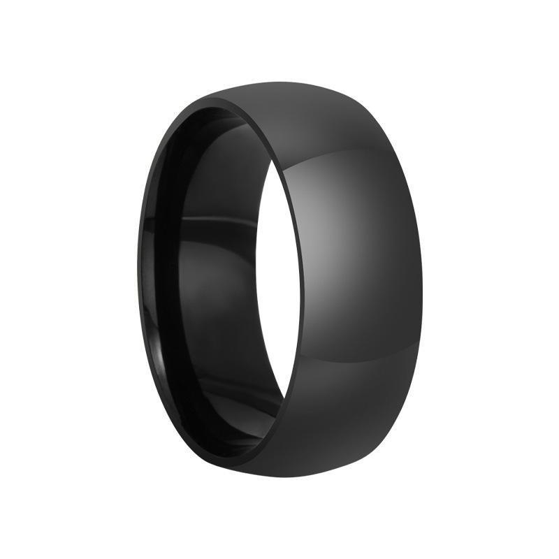 8mm Inner and Outer Ball Female Plain Circle Glossy Couple Ring