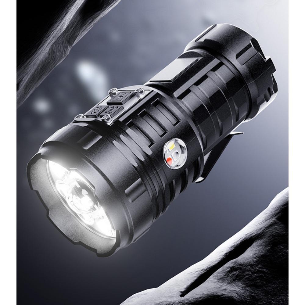 Multi-function Mini Flashlight Electric Display Tail Magnetic Built-in Battery Outdoor Portable Flashlight Emergency Lights