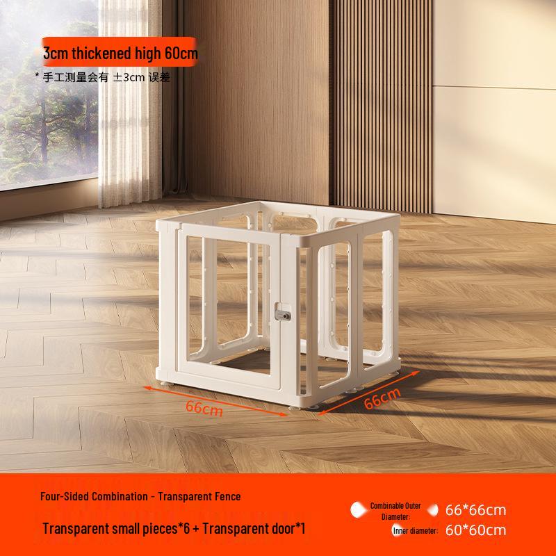 60CM High Transparent Indoor Dog Fence - Flexible Barrier for Small Pets