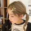 Stern Haarspange für Mädchen Rutschfester Stern Metall Haar Snap Clip Haarspange für Kind Teenager Frauen Y2K Stern Schnabelspange Schmuck